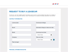 Tablet Screenshot of buymyleasecar.axus.be